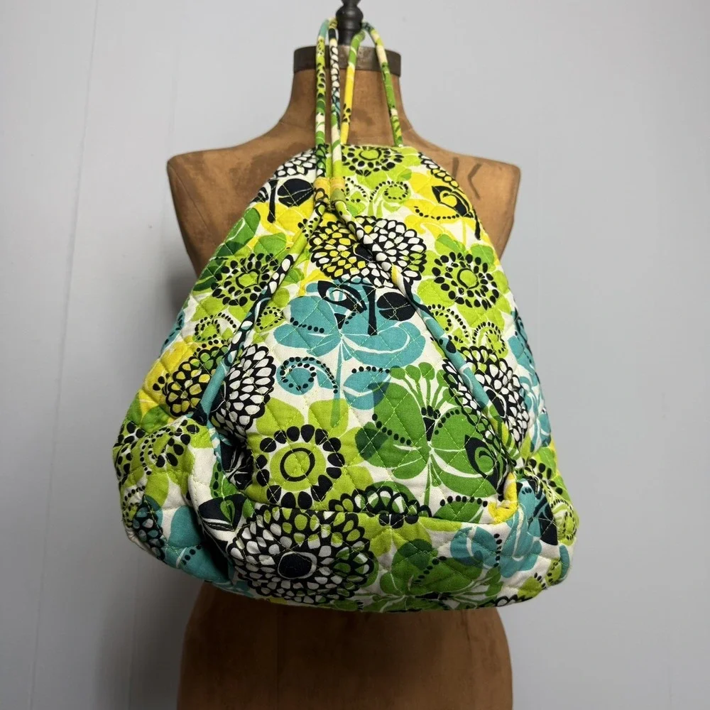 Vera Bradley LIMES UP Backsack BACKPACK Bookbag BABY Diaper BEACH Tote PURSE NWT